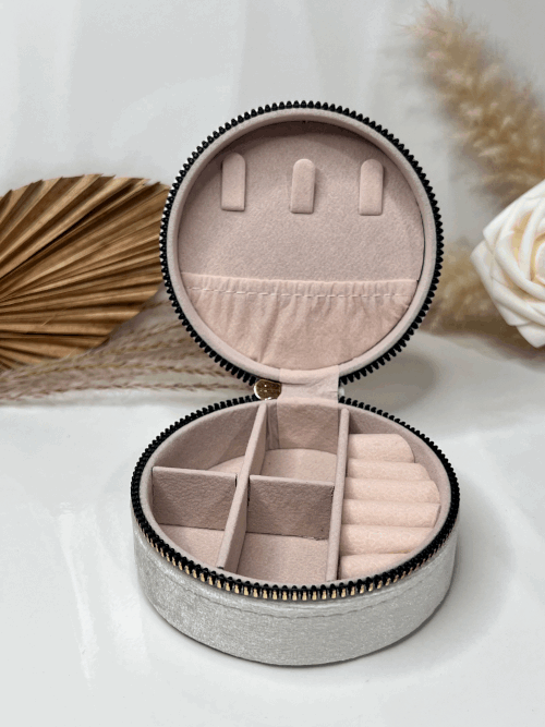 Joyero en pana circular