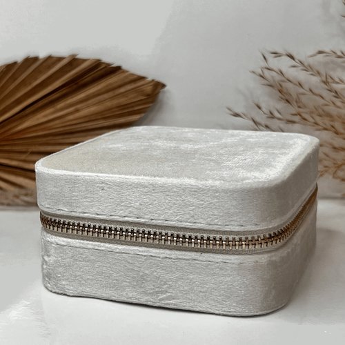 Joyero en pana cuadrado