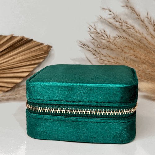 Joyero en pana cuadrado